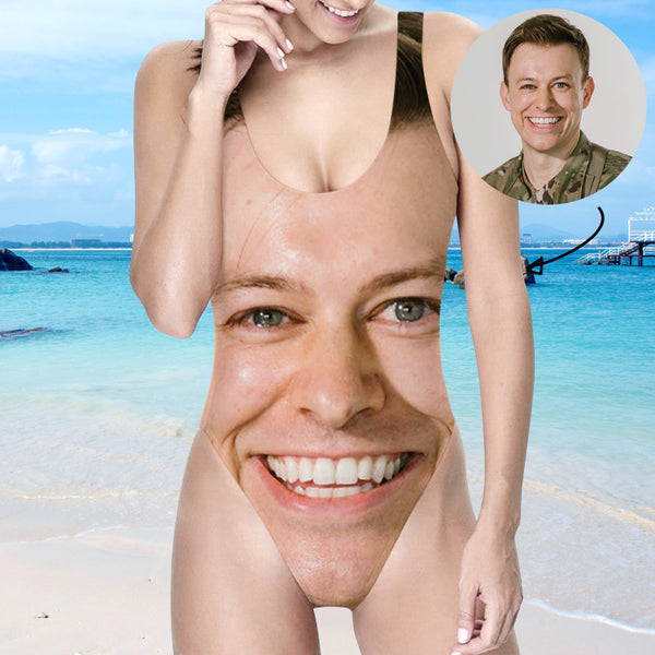 Personalized Bathing Suit With Husbands Face - Oarse
