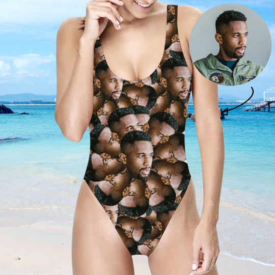 Custom Boyfriend Face Swimsuit For Women - Oarse