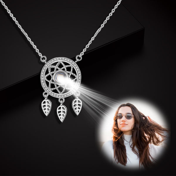 Dreamcatcher Personalized Projection Photo Necklace - Oarse