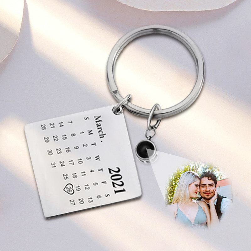 Projection Photo Keychain, Diy Calendar Projection Picture Keychain - Oarse