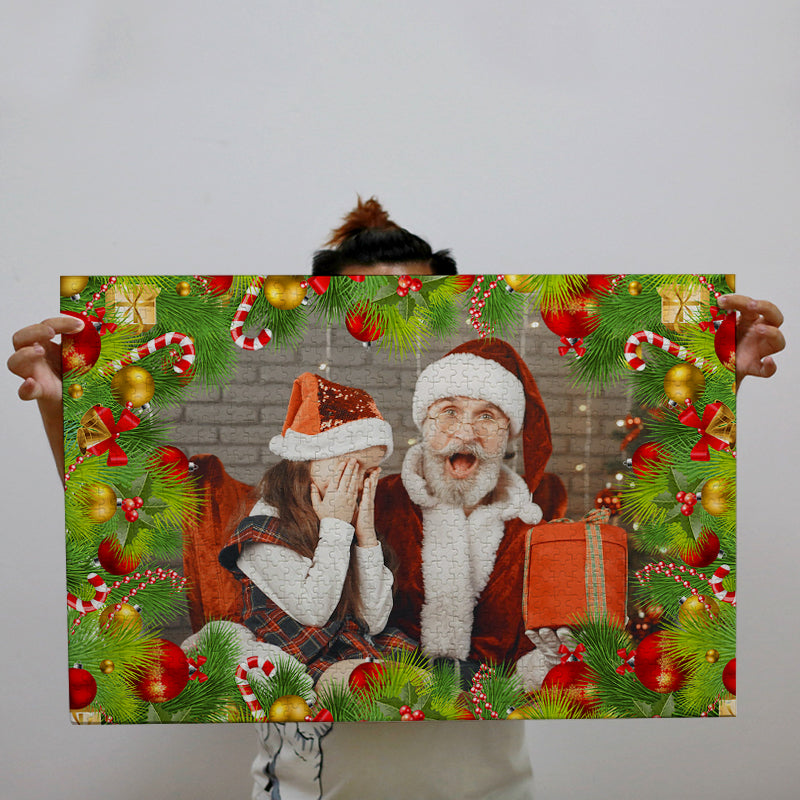 Family Photo Puzzle Personalised Christmas Puzzle For Couple, Photo Gift For Christmas - Oarse