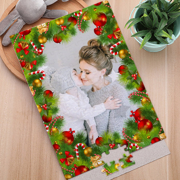 Family Photo Puzzle Personalised Christmas Puzzle For Couple, Photo Gift For Christmas - Oarse