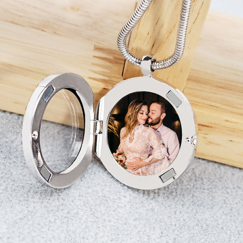 Personalised Picture Locket Necklace,Womens Mens Photo Locket - Oarse