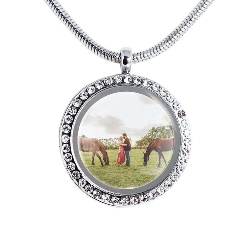 Personalised Picture Locket Necklace,Womens Mens Photo Locket - Oarse