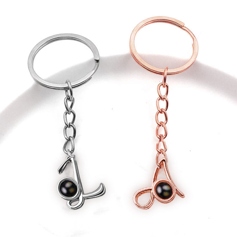 Personalized Photo Projection Necklace Initials Necklace With Photo Projection - Oarse