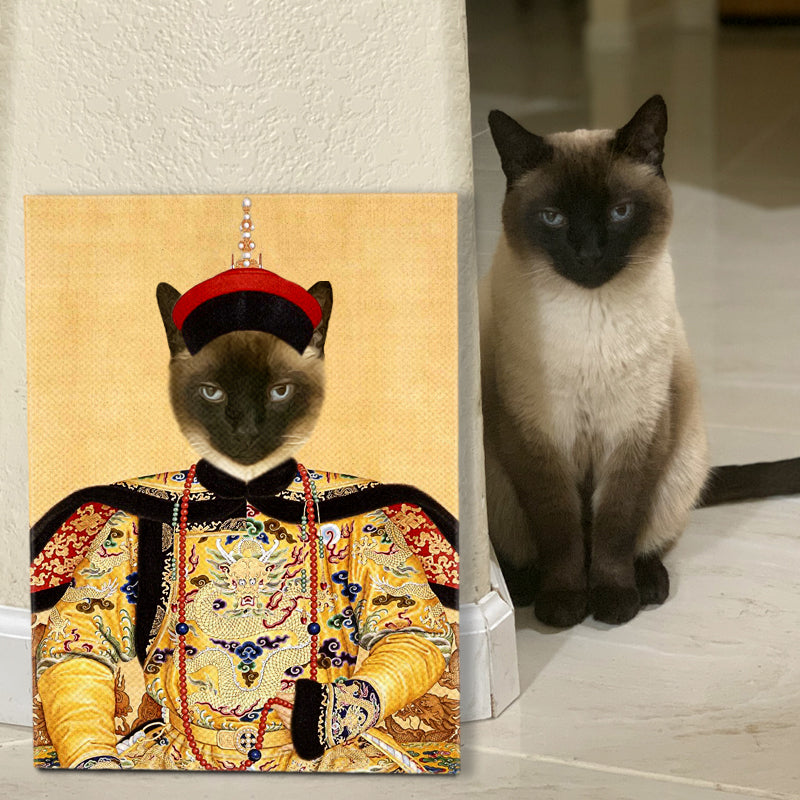 The Chinese Emperor Custom Pet Portrait Canvas - Oarse