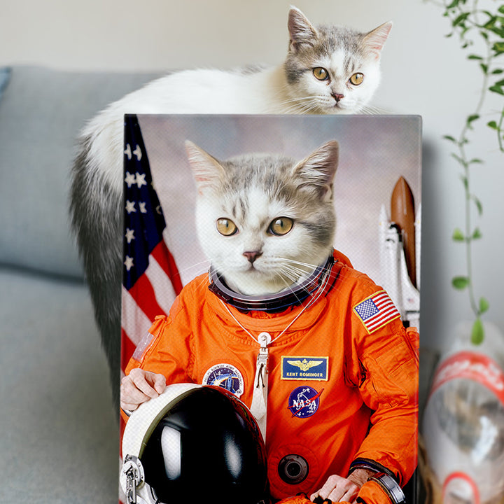 Custom Pet Astronaut Portrait Canvas - Oarse