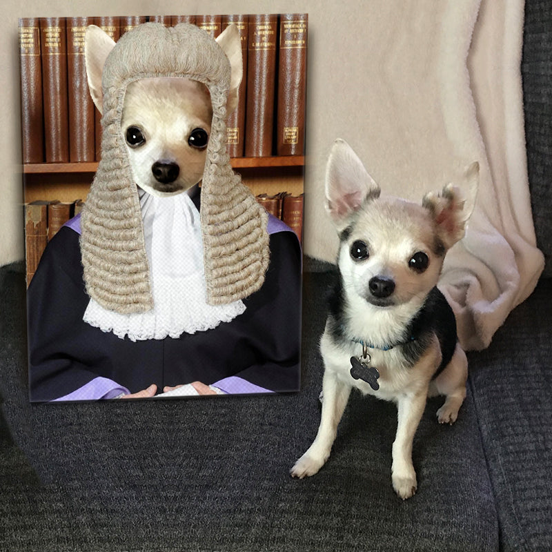 Personalized The Judge Pet Portrait - Oarse