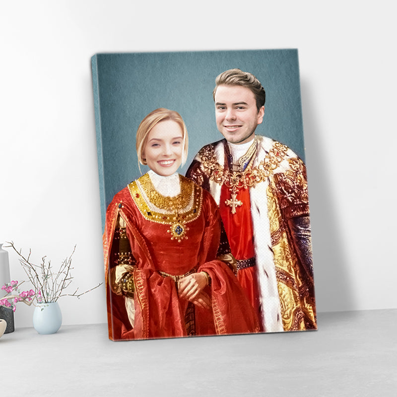 Custom The Rulers Portrait for Couples, Pet and Pet Owner, Pet Couples - Oarse