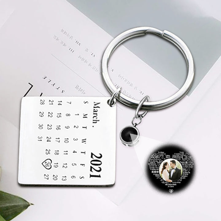 Projection Photo Keychain, Diy Calendar Projection Picture Keychain - Oarse