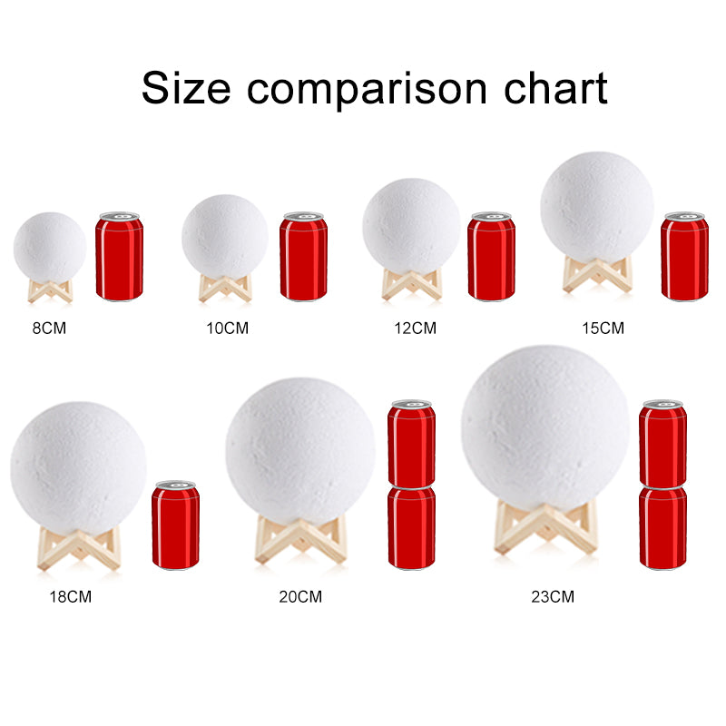 Custom 3D Pet Photo Engraved Moon Lamp 16 Colors - Oarse