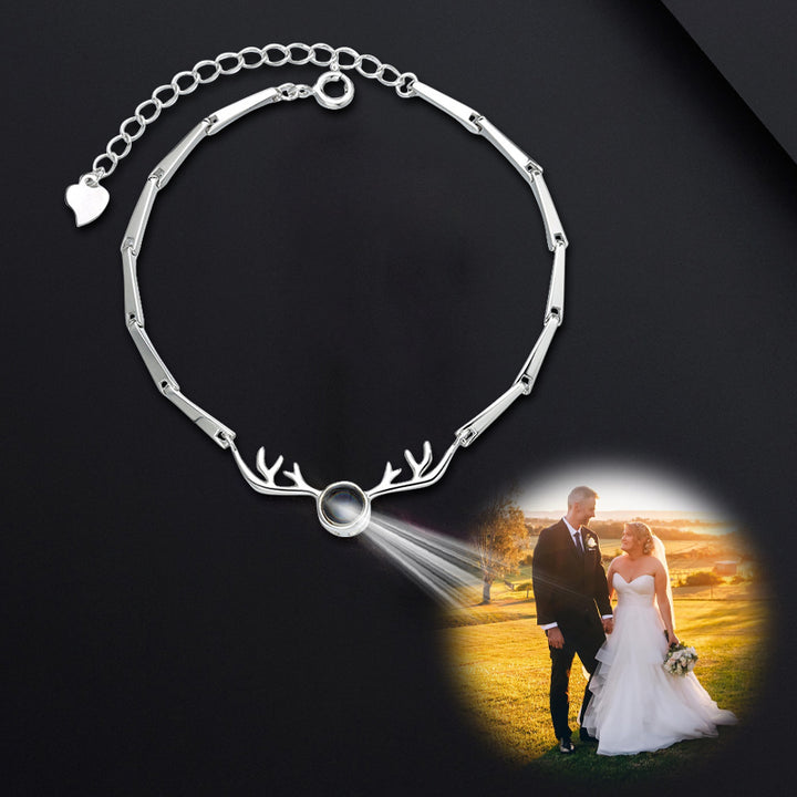 Photo Projection Bracelet Antlers Bracelet Gifts For Her - Oarse