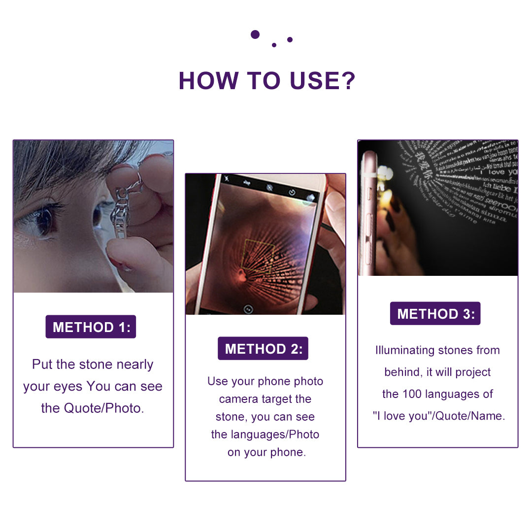 Astronaut Couples Projection Keychain 925 Sterling Silver Moon and Star  Keychain with Picture Inside - Oarse