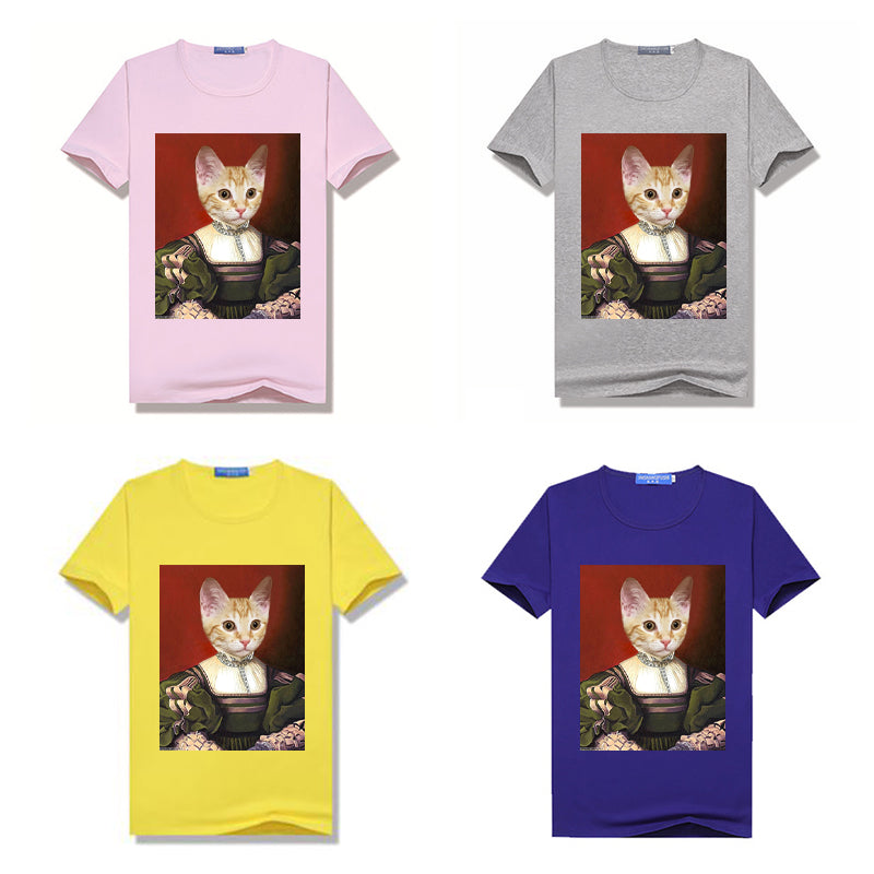 The Gentlewoman Pet Portrait Personalized Women T-Shirt - Oarse