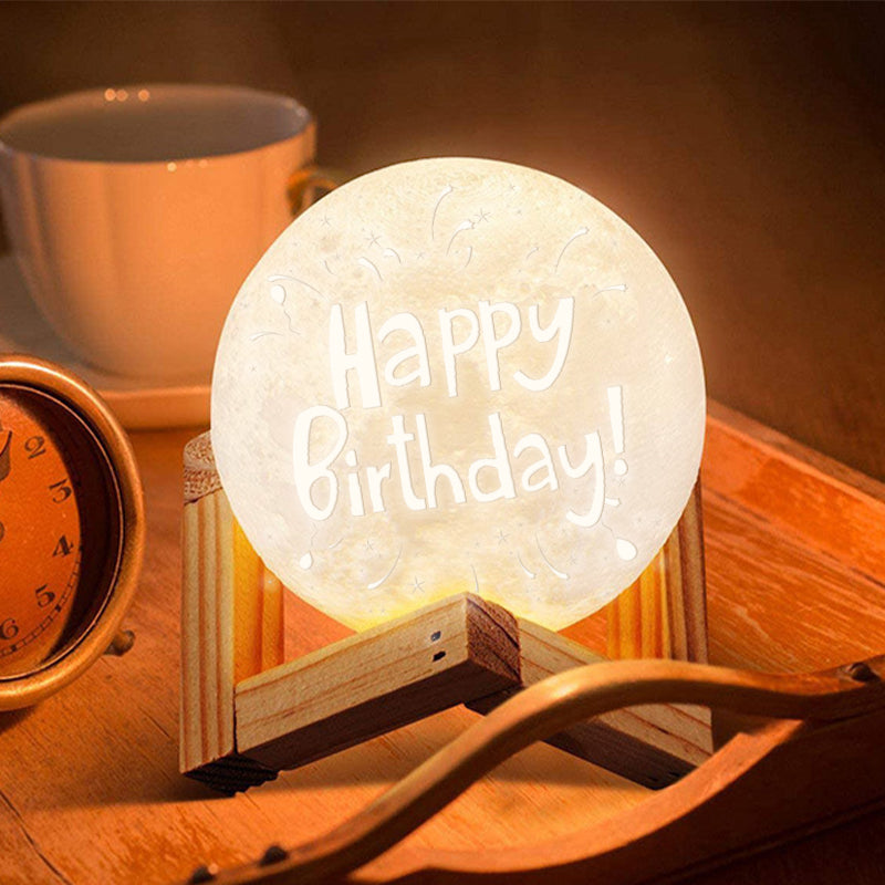 Customized Happy Birthday Photo Moon Lamp - Oarse