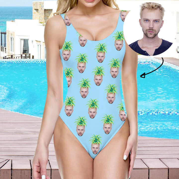 Custom Pineapple Women Bathing Suit With Face - Oarse