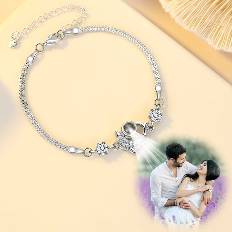 Dolphin Photo Projection Bracelet, Custom Picture Bracelet For Animal Lover And Her - Oarse