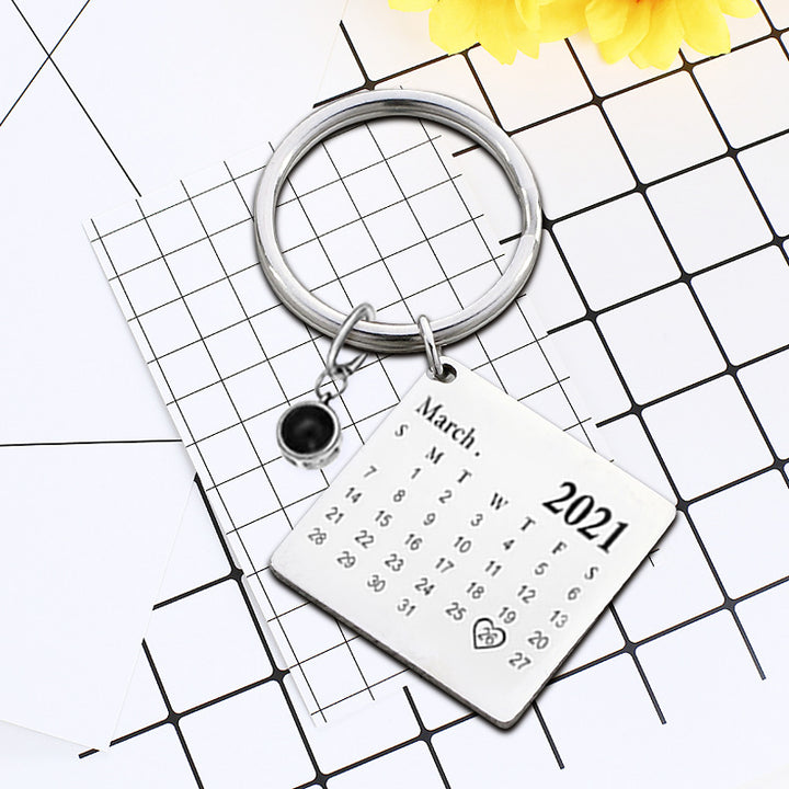 Projection Photo Keychain, Diy Calendar Projection Picture Keychain - Oarse