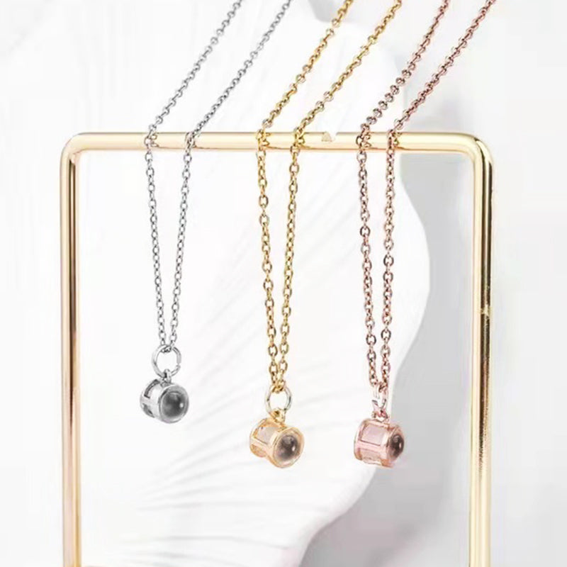 Personalised Photo Projection Necklace, Necklace With Photo Projection - Oarse