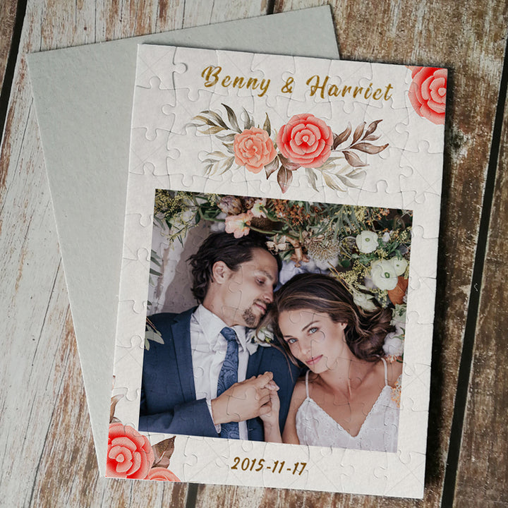 Custom Photo Jigsaw Puzzle 1000 Piece Wedding Anniversary Puzzle Photo Gift For Couple - Oarse