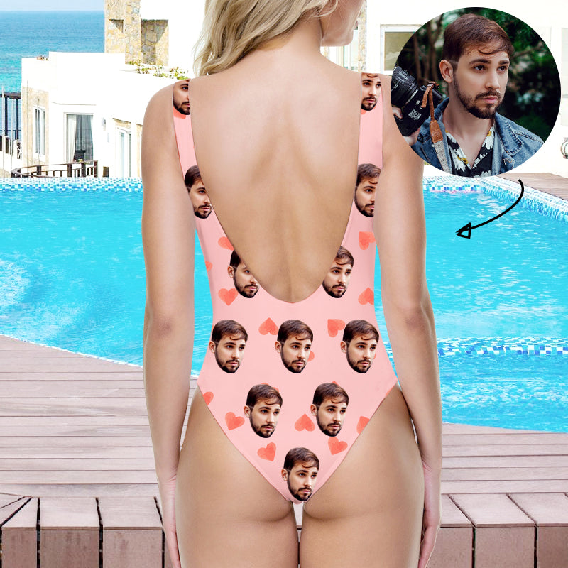 Personalized Swimsuit With Face And Heart - Oarse