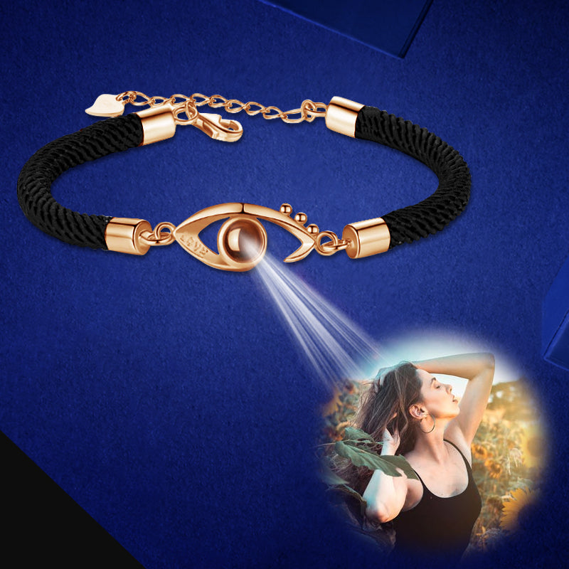 Eyes Personalized Photo Projection Bracelet Love Bracelets For Couples, Two Bracelet - Oarse