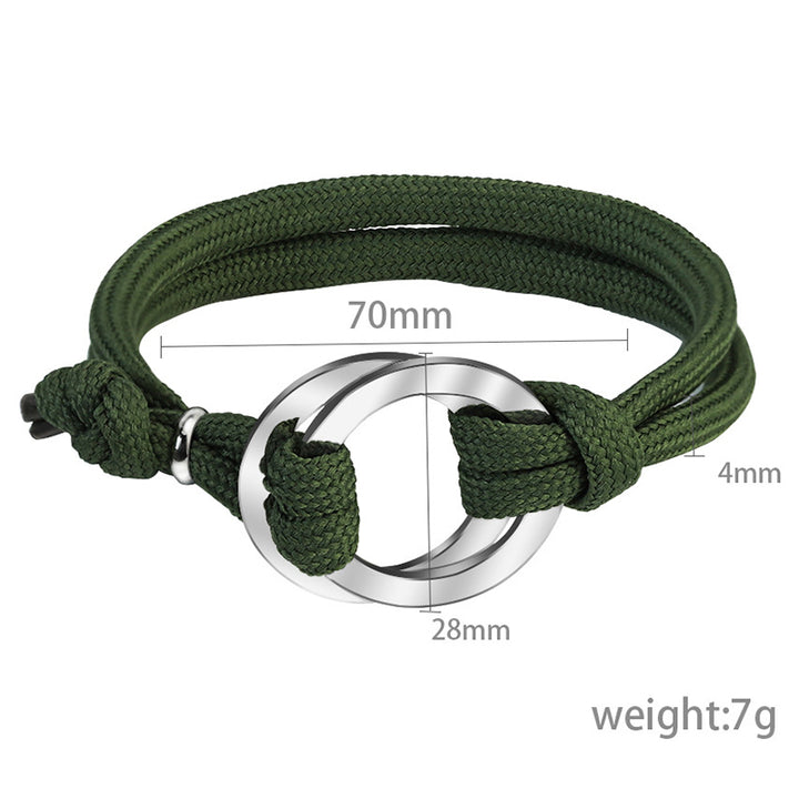 Custom Washer Bracelet Longitude Latitude Coordinates Bracelet For Him - Oarse