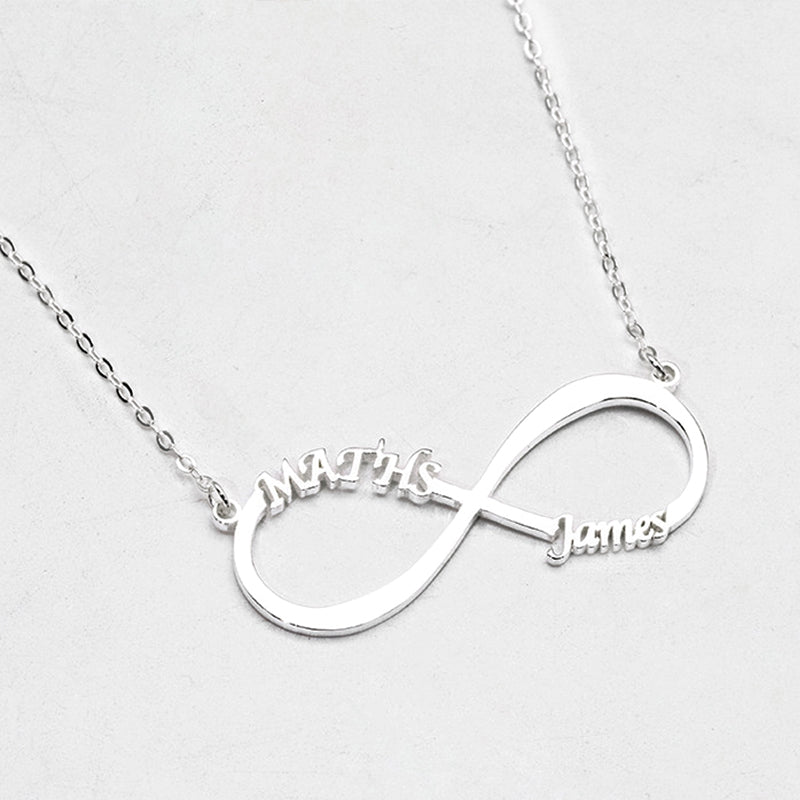 Personalized Infinity Necklace Infinity Two Name Necklace - Oarse