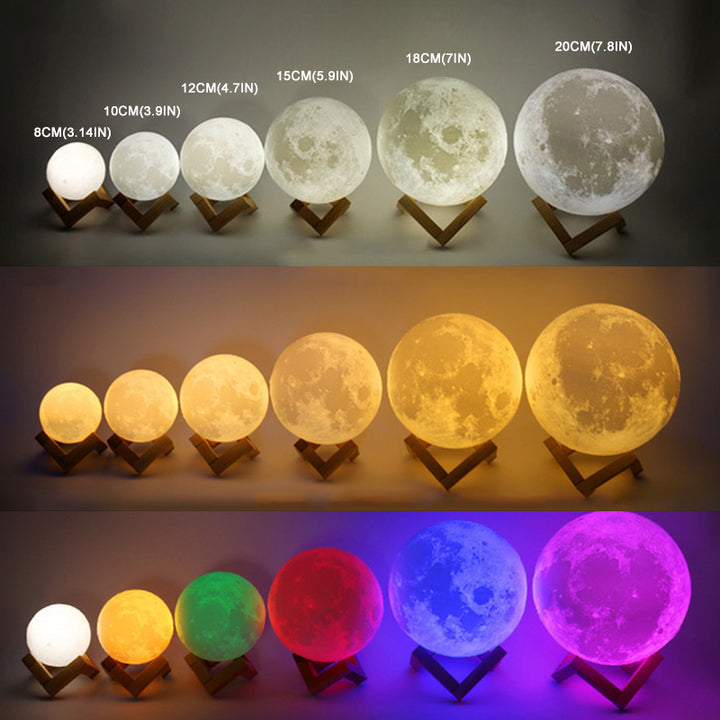 Personalized Couple 3D Photo Moon Lamp - Oarse