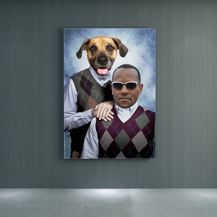 Custom Step Brothers Portrait Canvas for Brothers, Friends, Pet and Pet Owner, Pet Brothers - Oarse