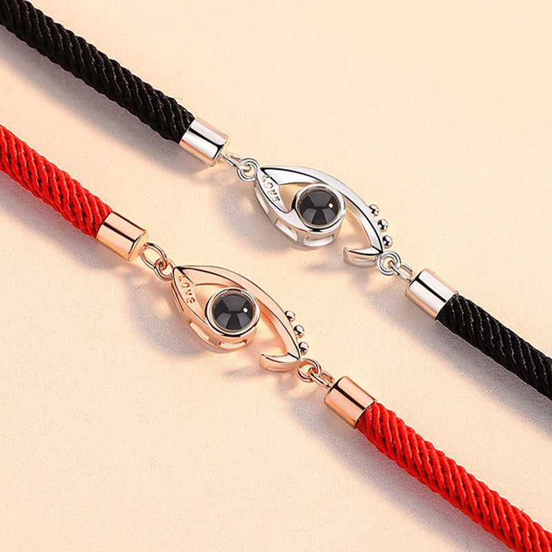 Eyes Personalized Photo Projection Bracelet Love Bracelets For Couples, Two Bracelet - Oarse