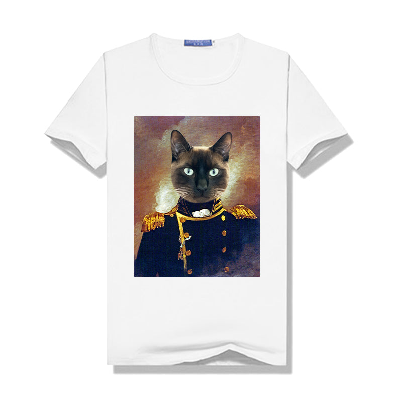 The Commander Pet Portrait Custom Women's T Shirt - Oarse