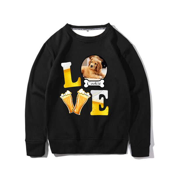 Custom Pet Beer Love Sweatshirt - Oarse