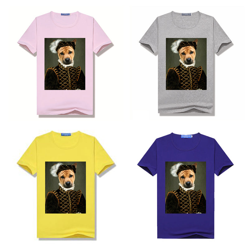 Noblewoman Pet Portrait Personalized Women T-Shirt - Oarse