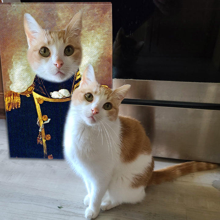 Custom The Admiral Pet Portrait Canvas - Oarse