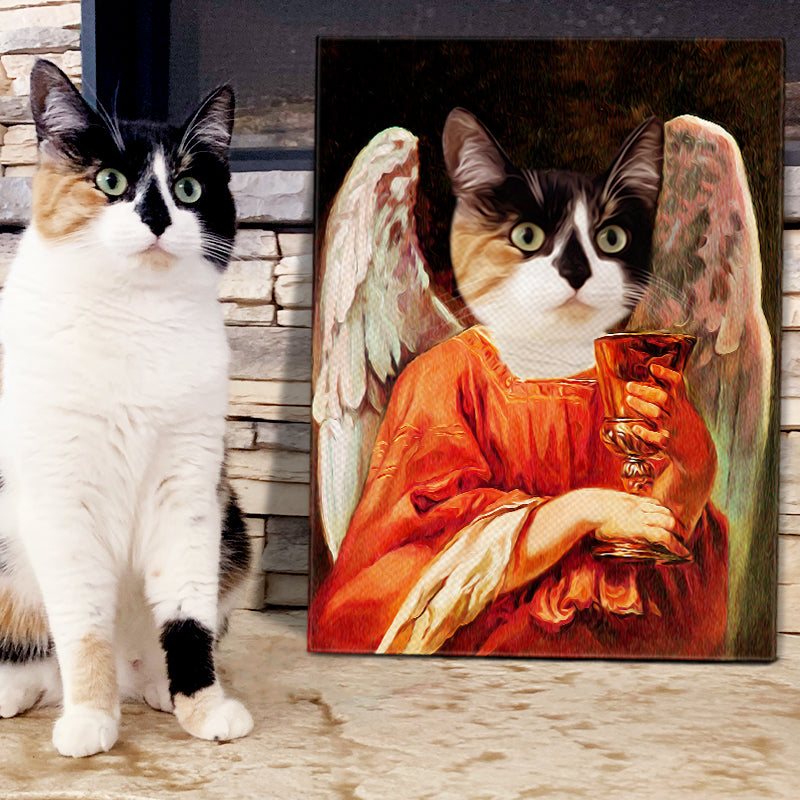 Personalized Pet Canvas Art Angel Portrait - Oarse