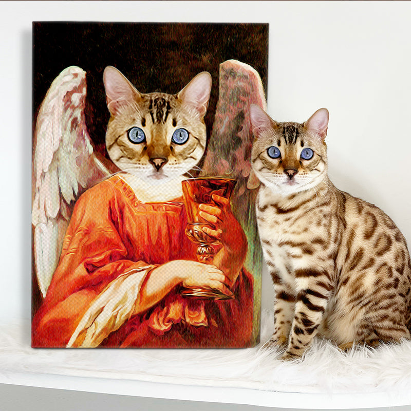 Personalized Pet Canvas Art Angel Portrait - Oarse