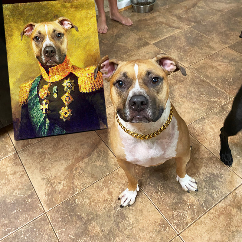 Custom The Captain Pet Paintings Canvas - Oarse