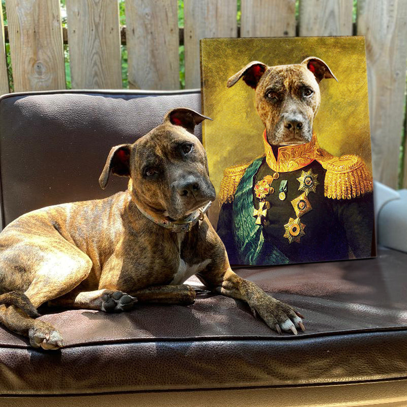 Custom The Captain Pet Paintings Canvas - Oarse