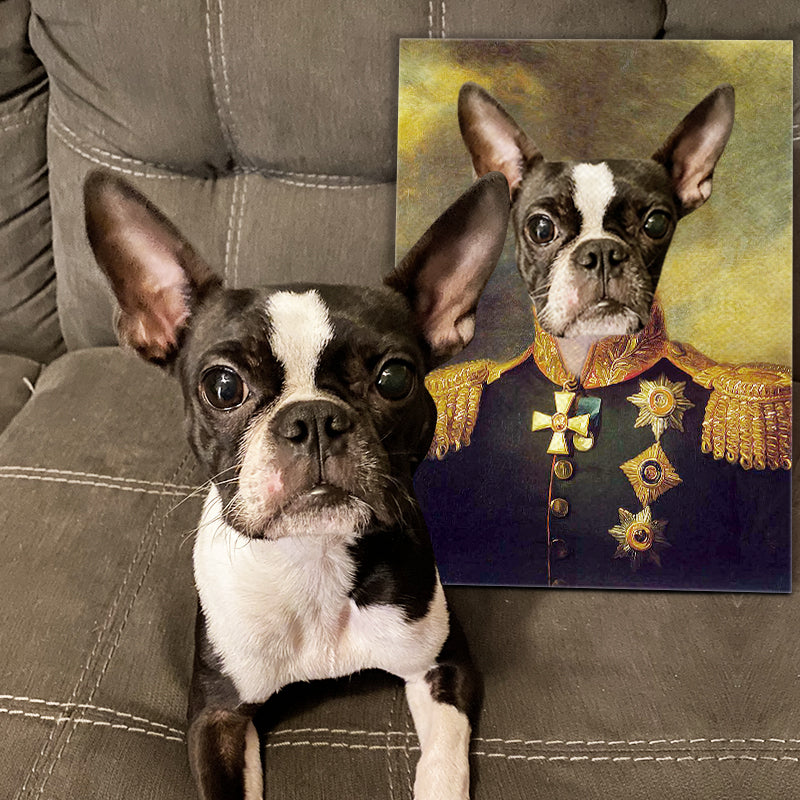 Custom The Captain Pet Paintings Canvas - Oarse