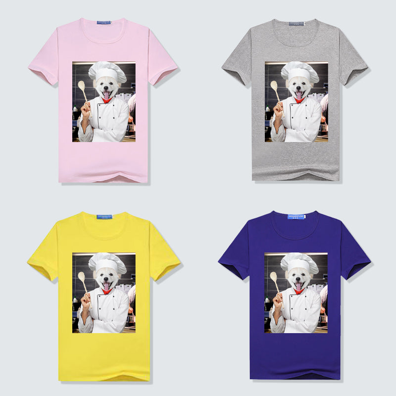 The Chef Portrait Custom Pet Women T Shirt - Oarse