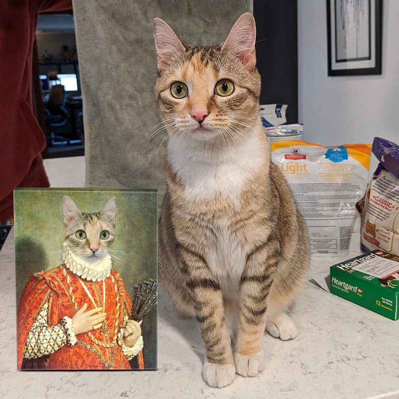 Custom The Dame Pet Portrait Canvas - Oarse