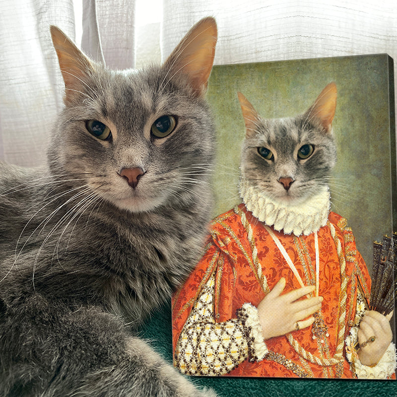 Custom The Dame Pet Portrait Canvas - Oarse