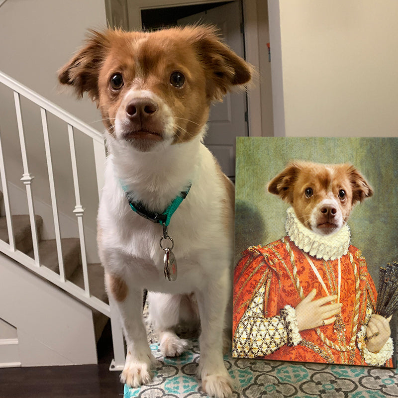 Custom The Dame Pet Portrait Canvas - Oarse