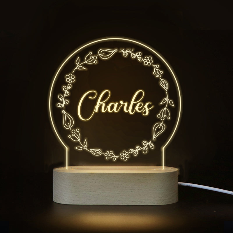 Custom Name Night Light, Couples Light For Wedding, Anniversary - Oarse