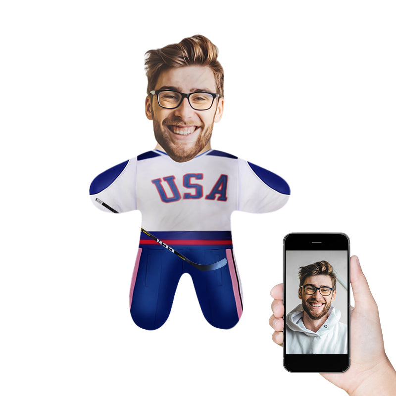 Custom Ice Hockey Mini Me Photo Doll - Oarse