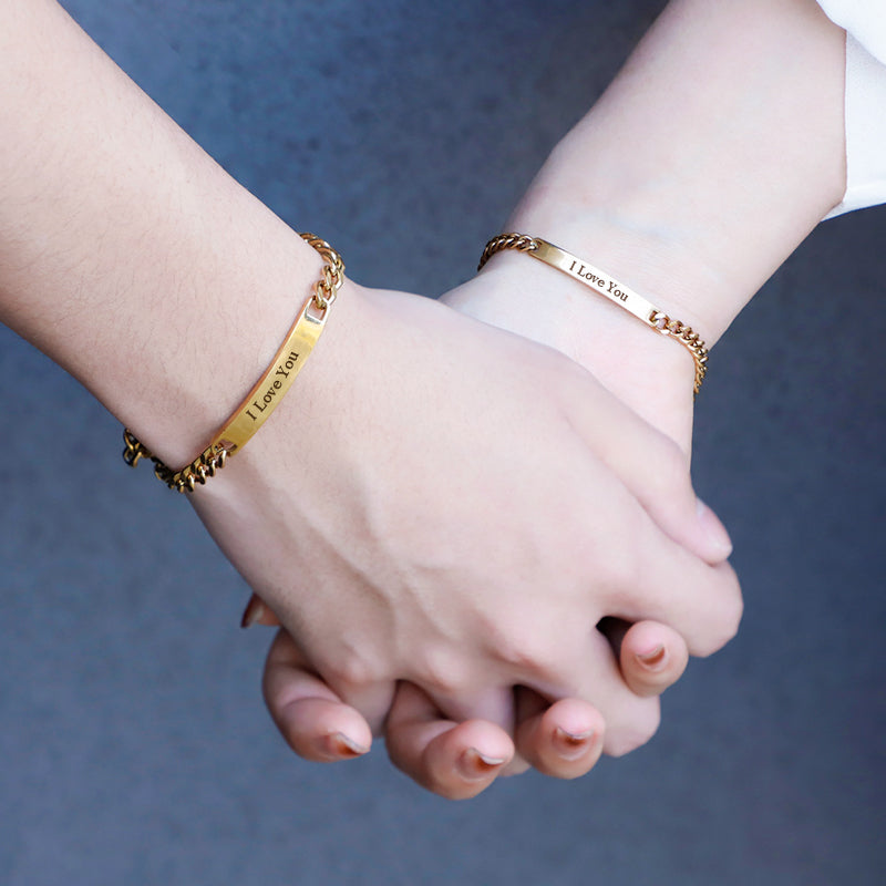 Personalized Charm Bracelets, Engraved Bracelets For Couples - OARSE