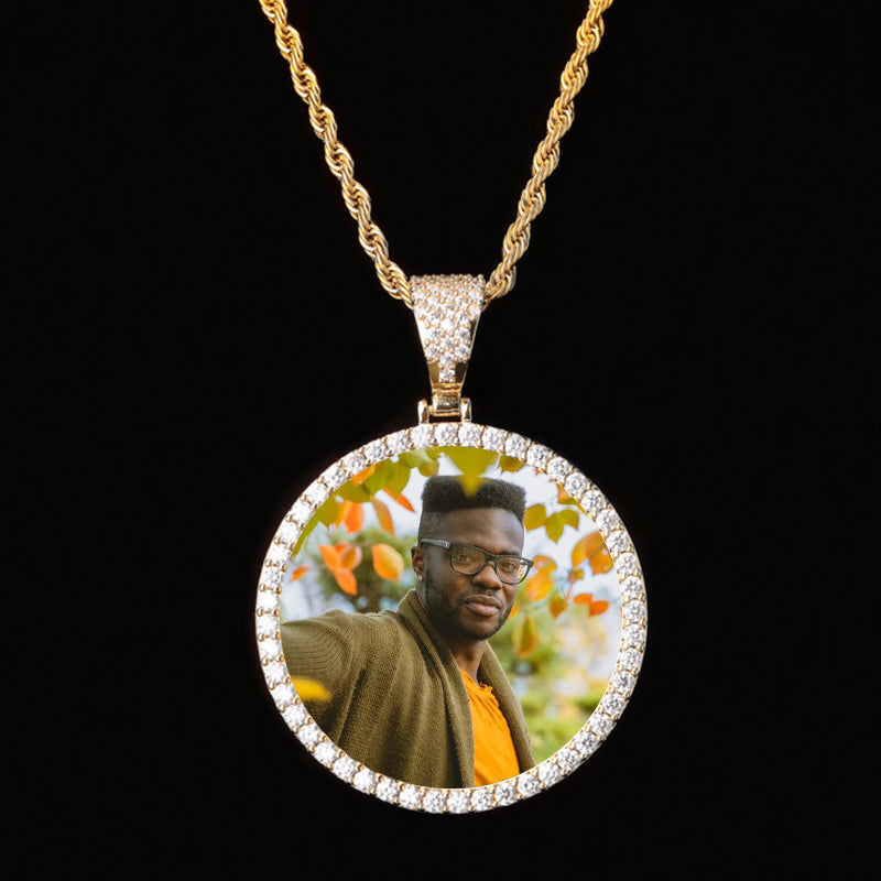 Photo Medallion Necklace Custom Rapper Mens Chain With Picture Pendant - Oarse
