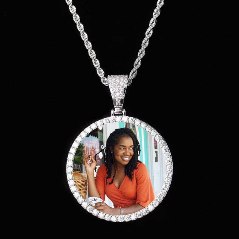 Photo Medallion Necklace Custom Rapper Mens Chain With Picture Pendant - Oarse