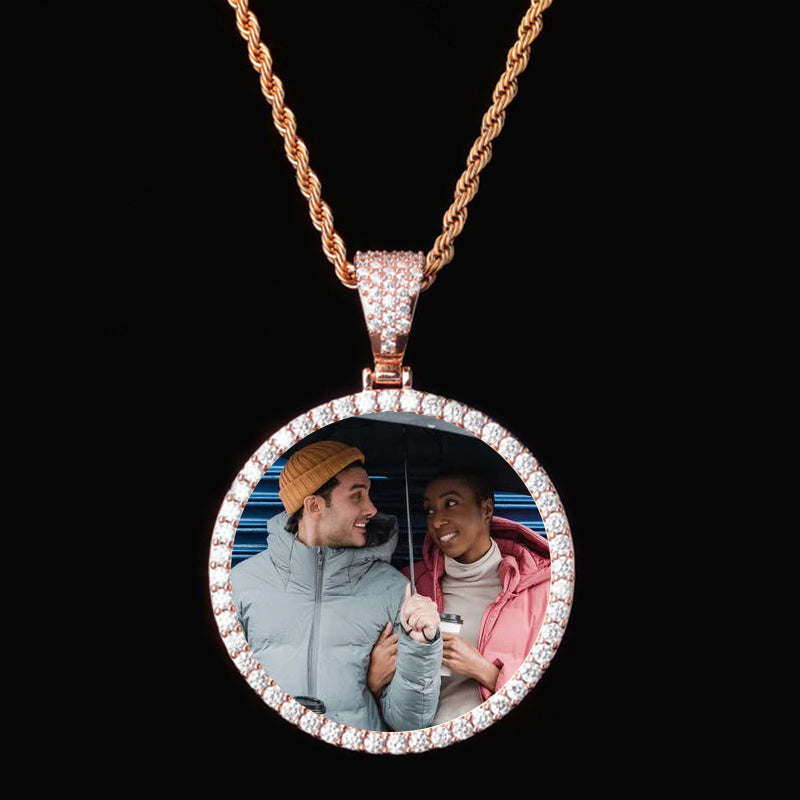 Photo Medallion Necklace Custom Rapper Mens Chain With Picture Pendant - Oarse